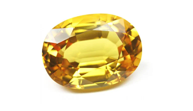 Pukhraj (Yellow Sapphire) – Normal Quality | Certified Natural Gemstone for Jupiter (Guru) Remedies