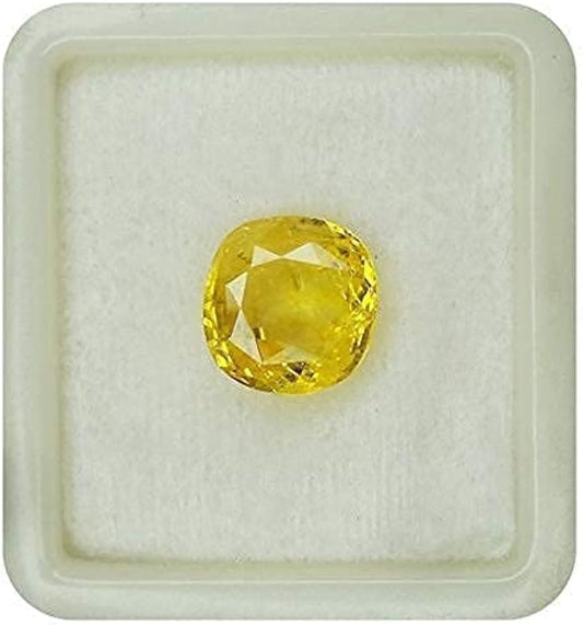 Pukhraj (Yellow Sapphire) – Normal Quality | Certified Natural Gemstone for Jupiter (Guru) Remedies