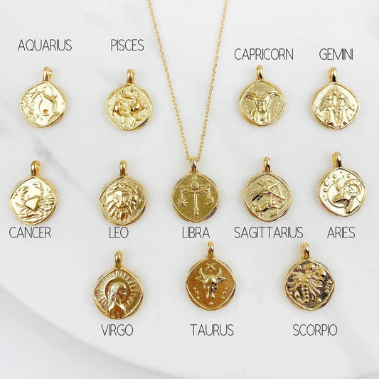 Gold Plated Zodiac Sign Necklace - Shoppy Hub